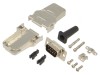 Conector D-Sub 9 PIN Tată Lipire pe Cablu Negru Set Complet