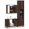 vidaXL Set mobilier de baie, 3 piese, stejar maro, lemn prelucrat 3301074
