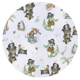 Organizator pentru patut MimiNu din bumbac 53x46 cm Pirates Blue