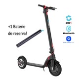 Pachet trotineta electrica pliabila iSEN X7 Pro 2025 Negru, Aplicatie, BT, 10 , motor 350W, autonomie pana la 50km, pana la 32km h, baterie detasabila