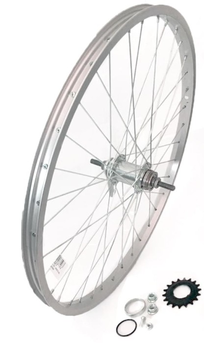 Roata bicicleta spate 24x1.5&ndash;1.75, aluminiu simplu, China, 36H, 14G