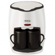 Aparat de cafea cu 2 cesti Rosberg R51170A, 450W, 250 ml, Auto. aproape alb