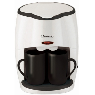 Aparat de cafea cu 2 cesti Rosberg R51170A, 450W, 250 ml, Auto. aproape alb foto