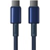 Cablu Date si Incarcare USB-C - USB-C Baseus Tungsten Gold, 100W, 2m, Bleumarin P10319800321-04