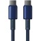 Cablu Date si Incarcare USB-C - USB-C Baseus Tungsten Gold, 100W, 2m, Bleumarin P10319800321-04