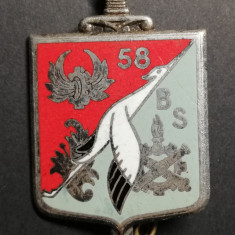 Insigna Regimentala Batalionul 58 Servicii Franța Drago G 1876