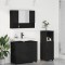 vidaXL Set de mobilier pentru baie 3 pcs Negru 76.5 x 35 x 64 cm 3393024