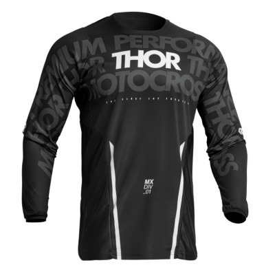 Tricou Thor Pulse Mono White Black foto