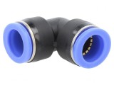 Racord Push-In Unghi Alamă Nichelată PBT 0,95-15 Bar