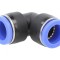 Racord Push-In Unghi Alamă Nichelată PBT 0,95-15 Bar
