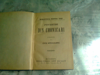 Povestiri din Cronicari , Ovid Densusianu foto