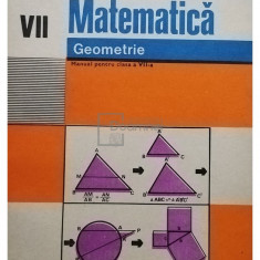 Ion Cuculescu - Matematica, geometrie - Manual pentru clasa a VII-a (editia 1986)