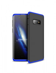 Husa 360 grade GKK, Samsung S10e, negru si albastru, 3 componente de imbinare, protectie totala foto