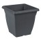 Ghiveci Flori, Plastic, Antracit, 21x21x20cm, Capacitate 4.6L