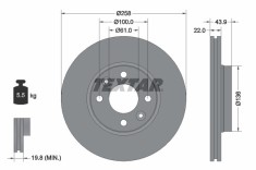 TEXTAR 92241503 PRO Disc frana