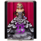 BARBIE SIGNATURE ANIVERSARE 65 ANI PAPUSA BARBIE CU ROCHIE DE BAL ALB NEGRU SuperHeroes ToysZone