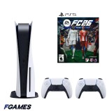 Consola Sony Playstation 5, Ps5 Disk Edition 825gb + Doua Controllere + Fc 26 ( Fifa 26 ) PlayStation 5, Second-Hand