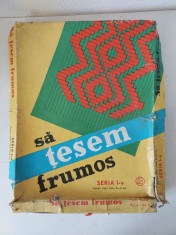 Sa tesem frumos - seria 1a, anul 1976, joc vechi jucarie uz didactic, colectie