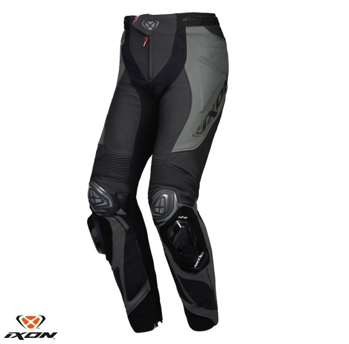 Pantaloni pentru scuter - motocicleta barbati piele Racing Ixon vara model Vortex 3 MS culoare: negru Negru XXL