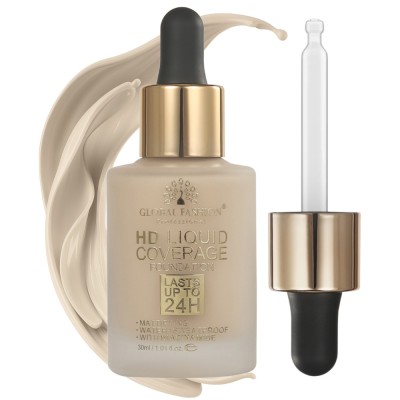 Fond de ten, Global Fashion HD Liquid Coverage Foundation, 30ml, GX07, Espresso foto