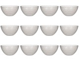 Set boluri, 12 piese, 4 l, Plastic, Transparent