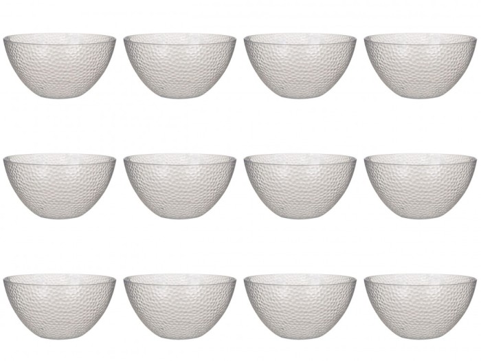 Set boluri, 12 piese, 4 l, Plastic, Transparent
