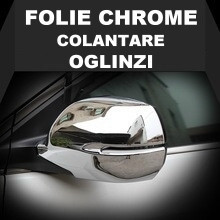 Folie CHROME pentru colantare oglinzi (set 2 buc) foto