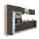 Mobilă de bucătărie Yorki 330, corp din stejar sonoma, cu față antracit satinat