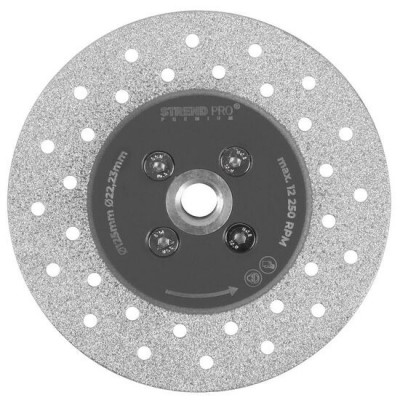 Disc diamantat, 2 in 1, taiere si slefuire beton, marmura, placi ceramice, 125 mm, M14, Strend Pro foto