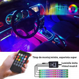 Banda 36 LED auto, lumini ambientale, telecomanda, jocuri de lumini, kit complet, General