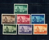 Albania, ocupatia germana1944 - Loviturile aeriene, intrajutorare, serie nestampilata cu sarniere