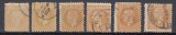 ROMANIA 1879/1880 LP 40 l REGELE CAROL I EMISIUNEA A II-a BUCURESTI 50 BANI STAMPILAT EROARE DANTELURA VARIETATE CULOARE