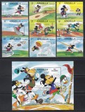 Anguilla 1984 - Jocurile Olimpice - Los Angeles -Disney, Serie + Colita, Cota 24 EURO, MNH