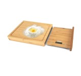 Cantar bucatarie Pem, LCD, blat taiere bambus, maxim 5 kg, 28 cm, picioare antiderapante, baterie inclusa