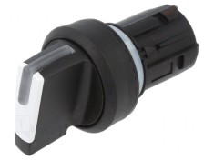 Comutator rotativ 22mm alb fără proeminent 2 poziții