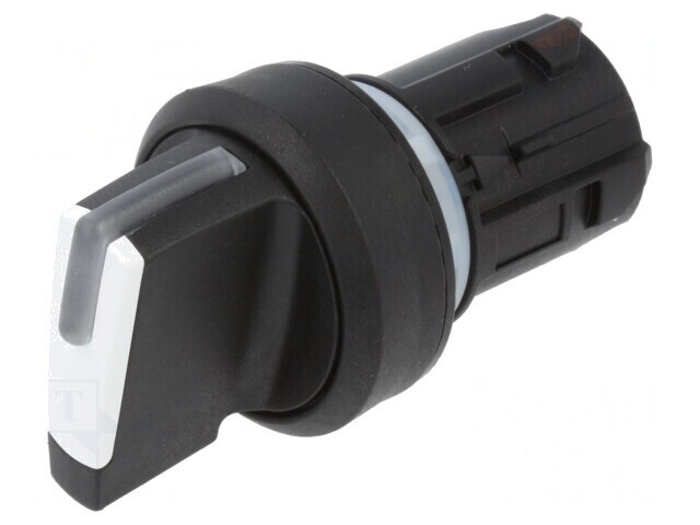 Comutator rotativ 22mm alb fără proeminent 2 poziții