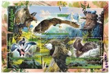 Timbre Gabon 2022: Pasari de Prada, Set Complet Colita + Bloc, Colectie Straine, Tematica Aviara