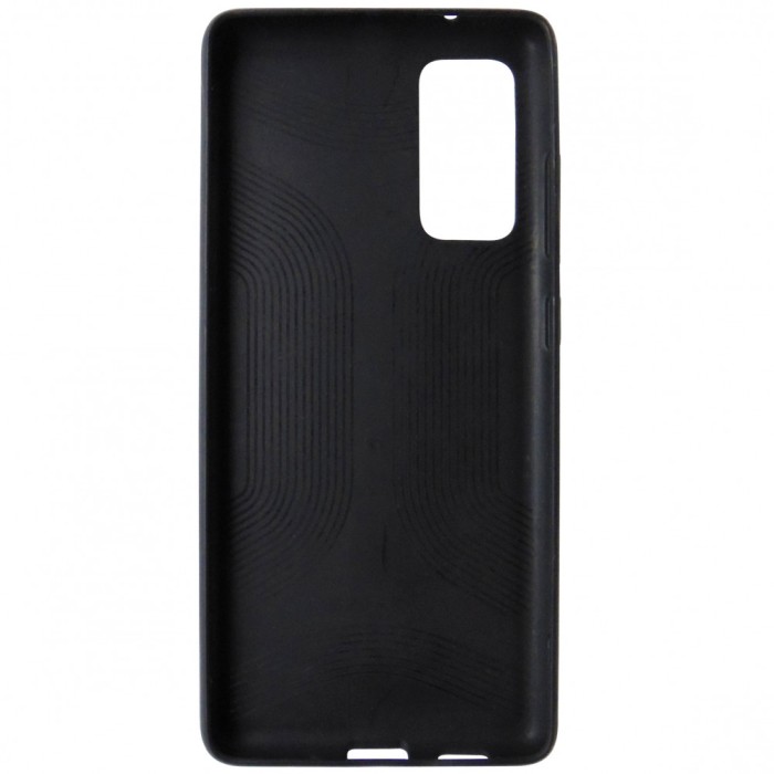 Husa tip capac spate slim silicon negru + piele ecologica verde pentru Samsung Galaxy S20 FE 4G, 5G