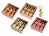 Cumpara ieftin Set 12 figurine Iepurasi Paste lemn multicolor &Oslash; 3,5 cm x 9,5 H