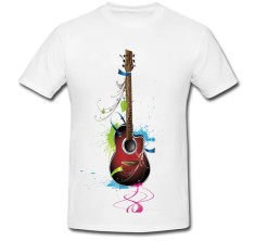 Tricou &amp;quot; Guitar musical instruments &amp;quot; foto
