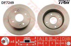 Disc frana HONDA ACCORD VI (CG, CK) (1997 - 2003) TRW DF7249
