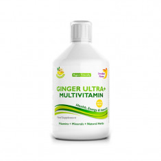 Ginger ULTRA+ Multivitamine, Minerale, Verdețuri, Fructe + Fier, 500 ml, Swedish Nutra