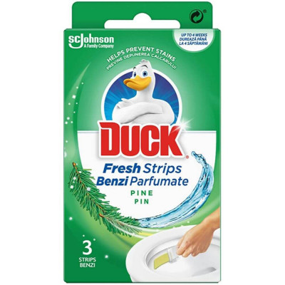 Odorizant WC DUCK, Tip Banda, Pine, 27 g, Odorizante WC, Duck WC Odorizant, Banda Curatare WC, Solutie WC Banda, Curatare WC Duck, Odorizant Curatare foto