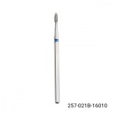 Bit de diamant pentru cuticule, flacără, br&acirc;u albastră 257-021B