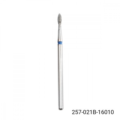 Bit de diamant pentru cuticule, flacără, br&amp;acirc;u albastru 257-021B foto