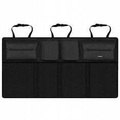 Organizator bancheta portbagaj auto, Xtrobb, 8 compartimente, negru, 87x47 cm foto