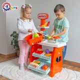 Tejghea de vanzari supermarket, Technok, cu efecte sonore, si accesorii, casa de marcat, cititor de card, legume si fructe