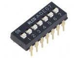 Comutator DIP-SWITCH 7 Secțiuni OFF-ON 0,1A/24VDC THT