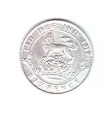 Moneda Marea Britanie 6 pence 1912, stare buna, curata