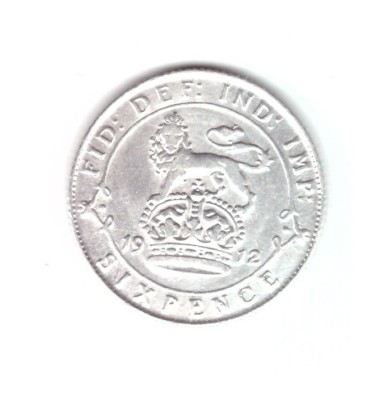 Moneda Marea Britanie 6 pence 1912, stare buna, curata foto